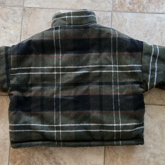 American Eagle Outfitters Olive Green Teddy Sherpa Jacket - Picture 7 of 7